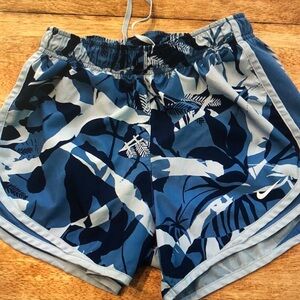 Blue Camouflage Athletic Shorts